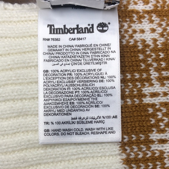TIMBERLAND Plaid Flat Knit Scarf NWT - Picture 12 of 17